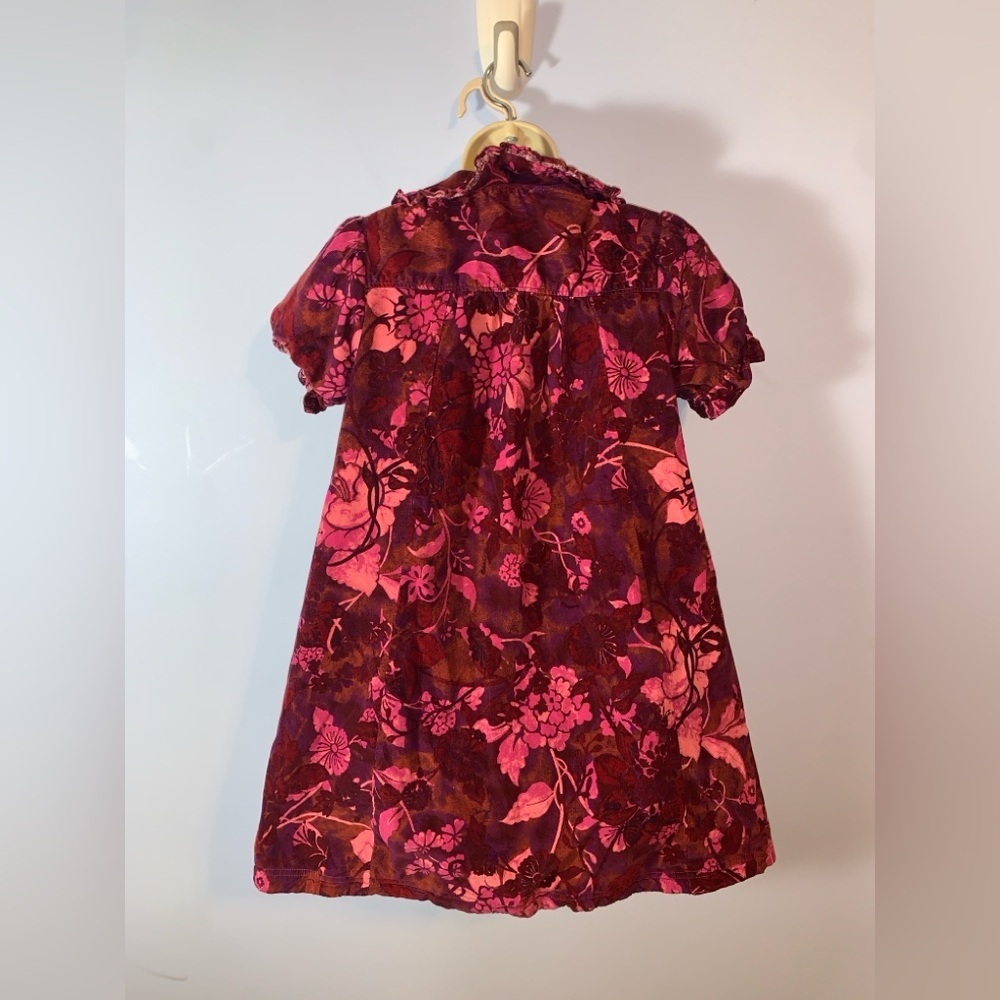 Pilcro corduroy button down Peter Pan collar short sleeve Keira pink dress S - Picture 6 of 11